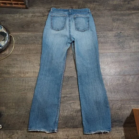 Thrashed Distressed DKNY Boot Cut Cotton Spandex Fits 30x30 size 10 - Picture 3 of 15